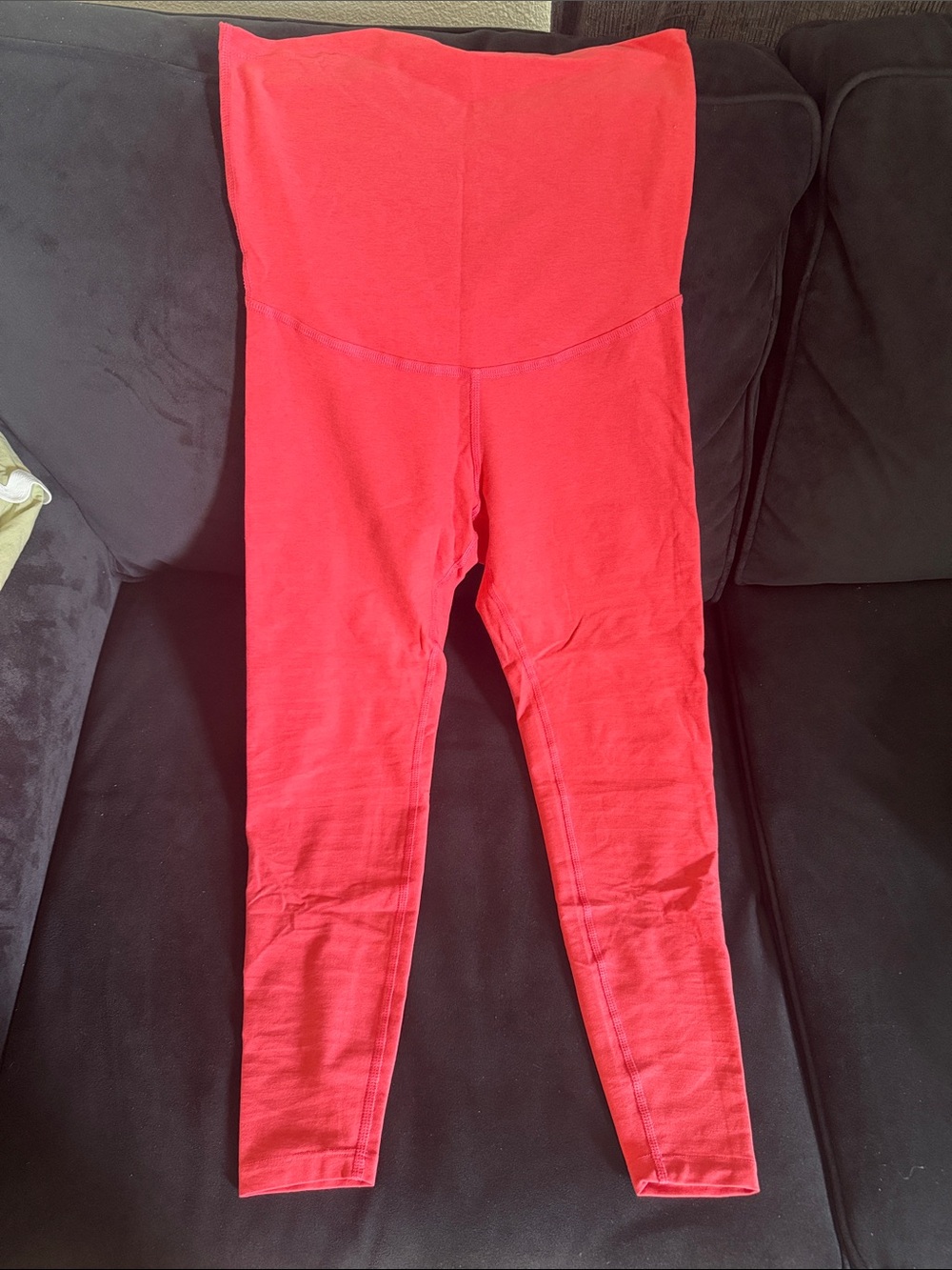 High-Waist Pink Maternity Leggings